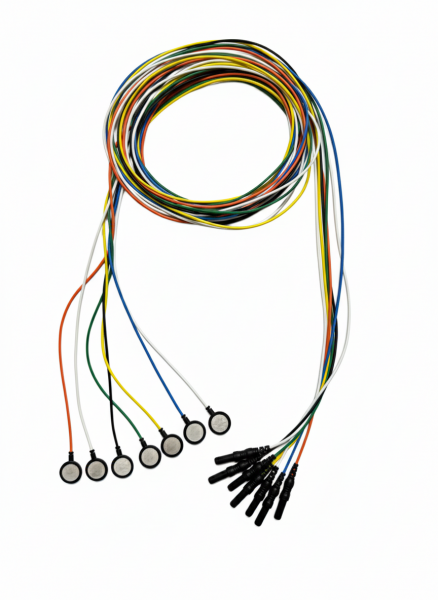 EEG Elektroden Set Peak Performance - gesintertes Silberchlorid - SET 7 Stück Ag/AgCl mit Kunststoffrand